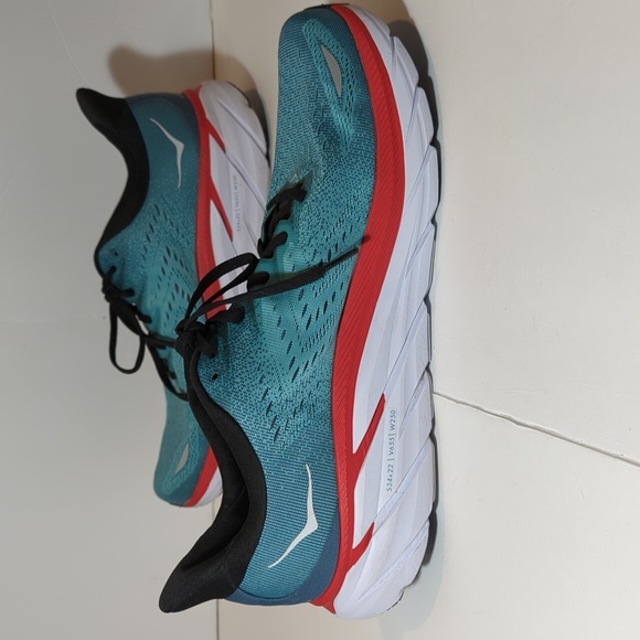 Hoka One One Clifton 8 Men's Real Teal, Aquarelle 1119393 RTAR size 13d - Picture 6 of 15